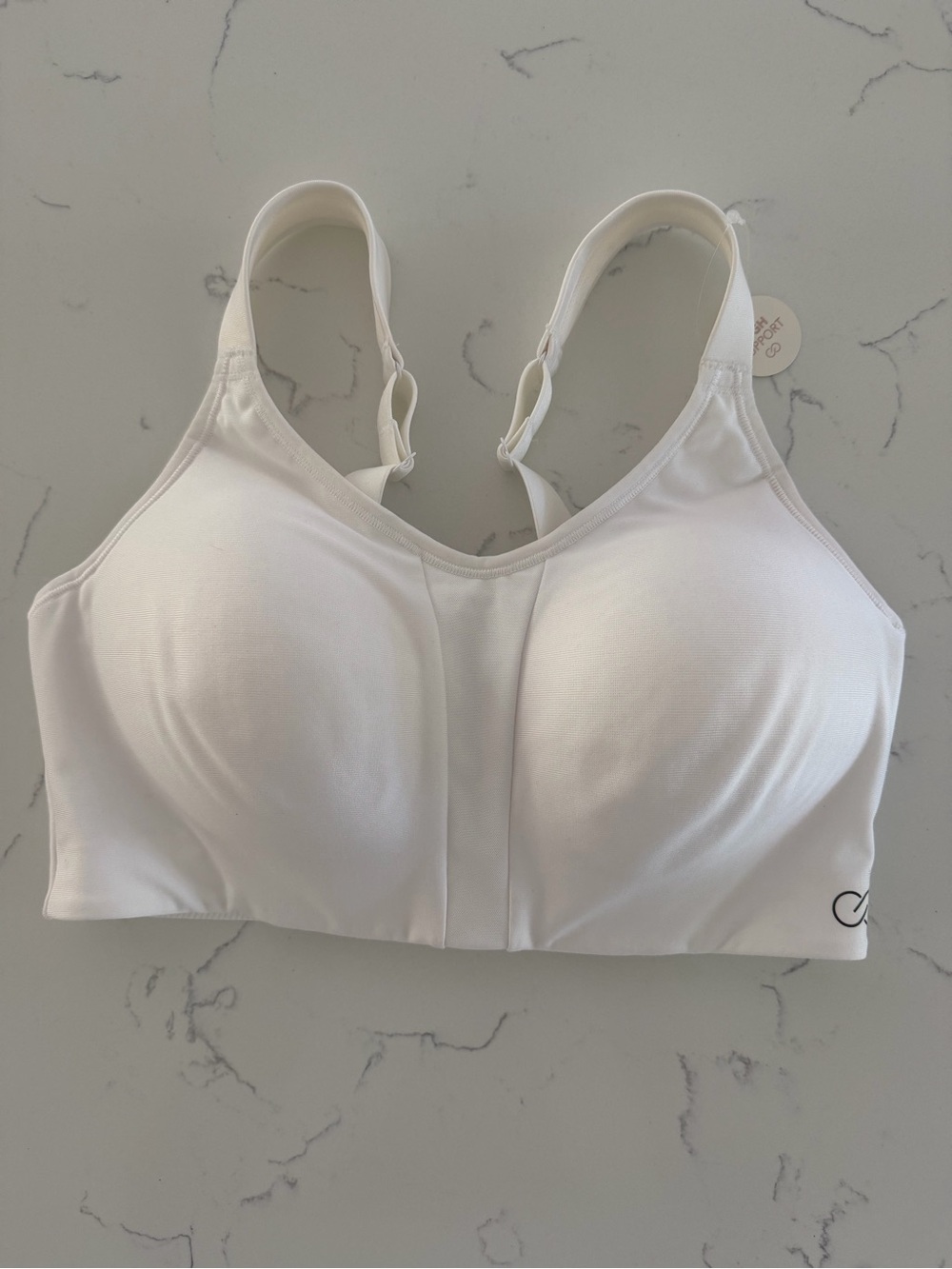 CALIA Go All Out High Support Sports Bra 34C White Molded Cup NWOT